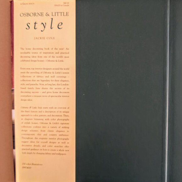 Osborne and Little Style, by Jackie Cole, 1st edition SIGNED by Peter Osborne - Picture 3 of 8